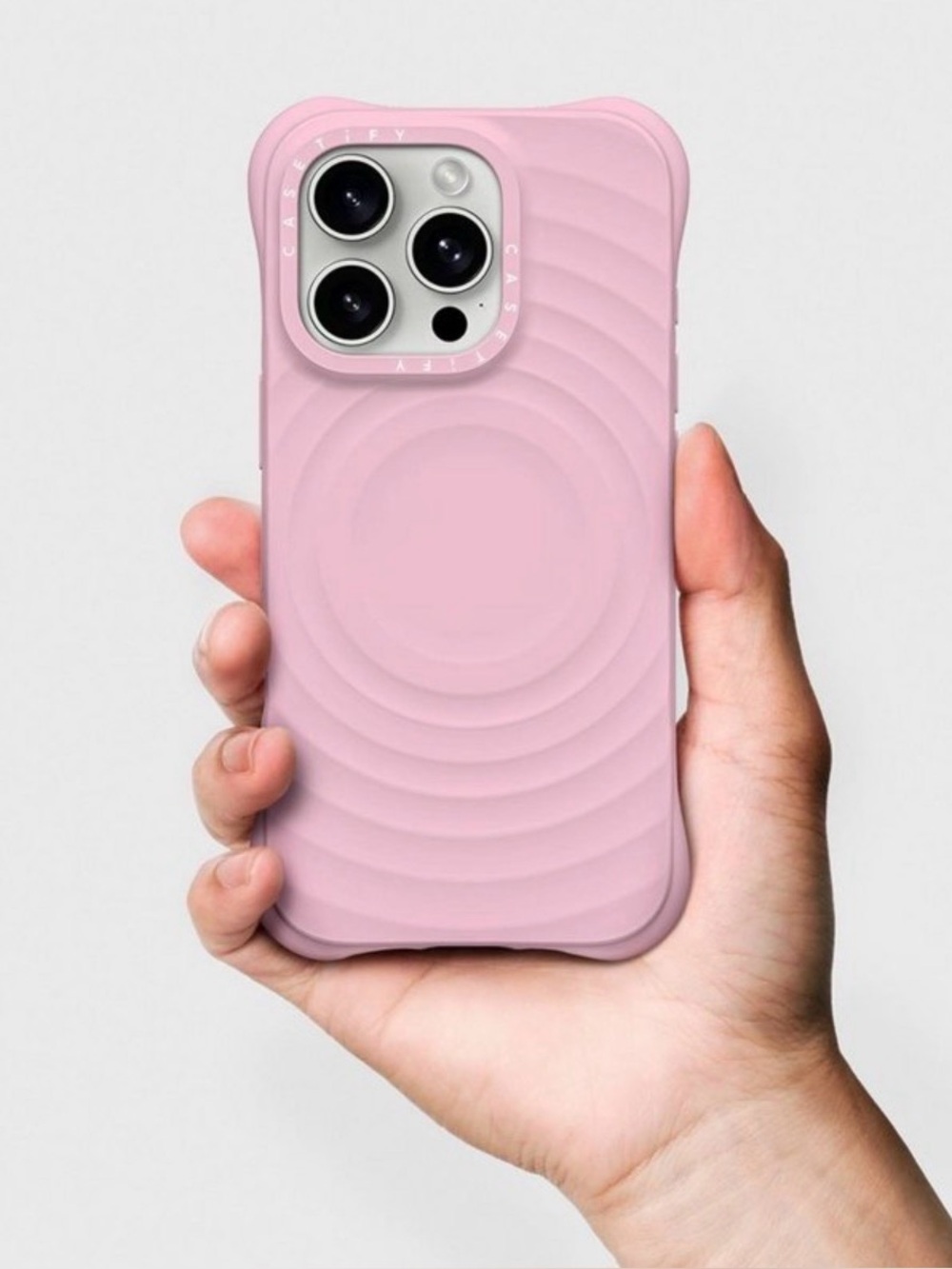 Pink Ripple Silicone iPhone Case - casetify iPhone 16Pro